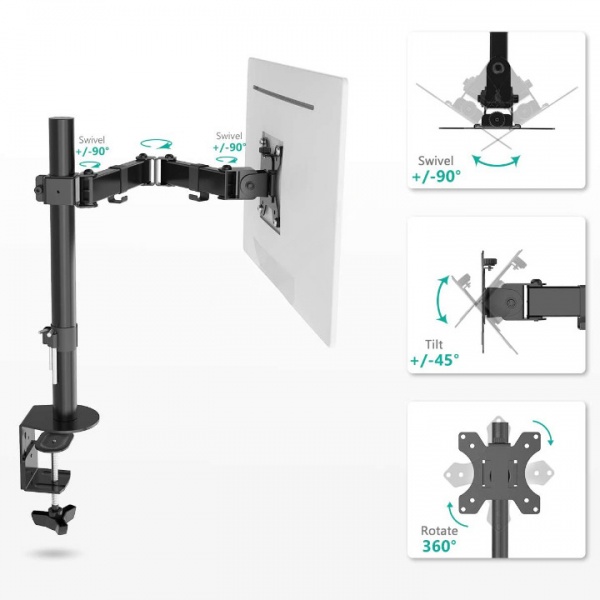 Giá Treo Màn Hình Máy Tính Kẹp Bàn M051 17-27 Inch - 4